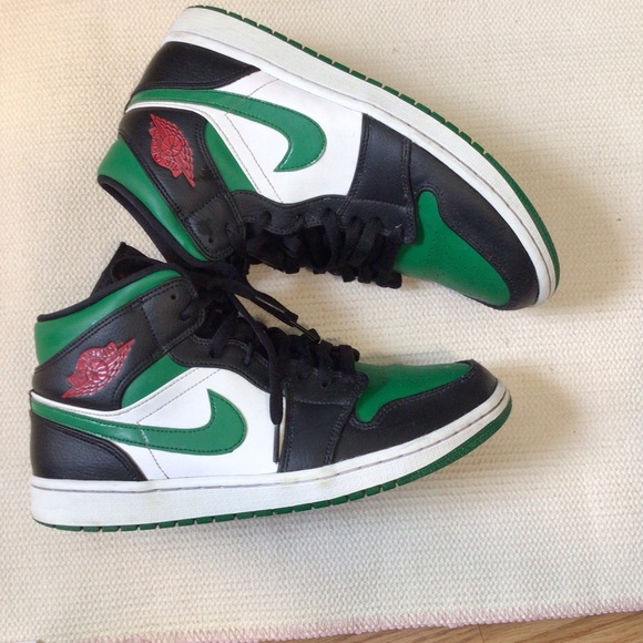 Nike Air Jordan 1 Green Toe Mids size 10 - Picture 5 of 10